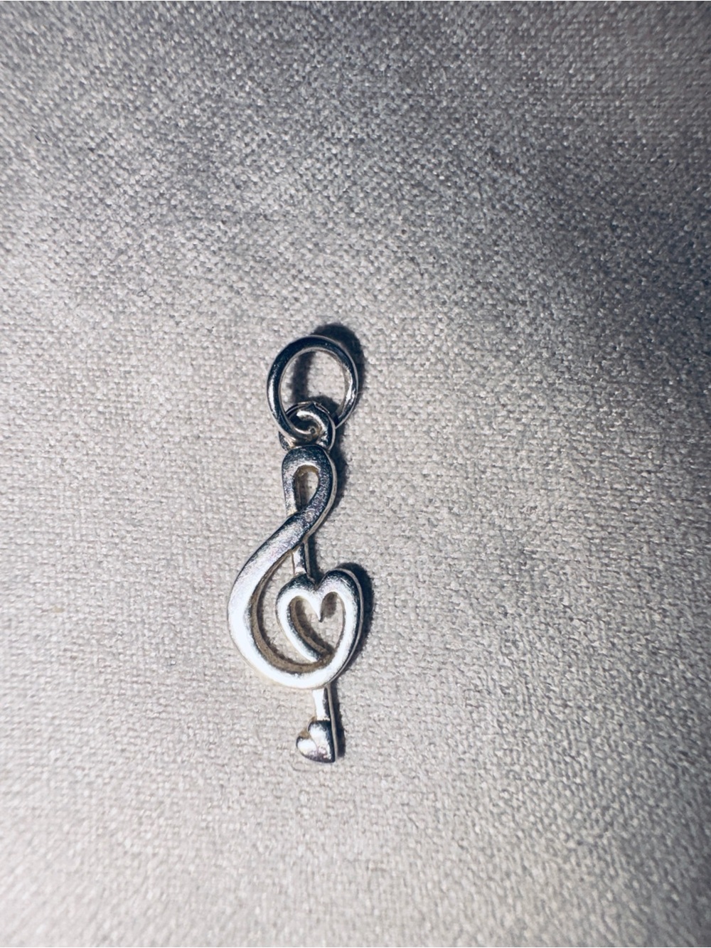 Sterling Silver Musical Notes & heart charms set of 3 - Picture 3 of 8